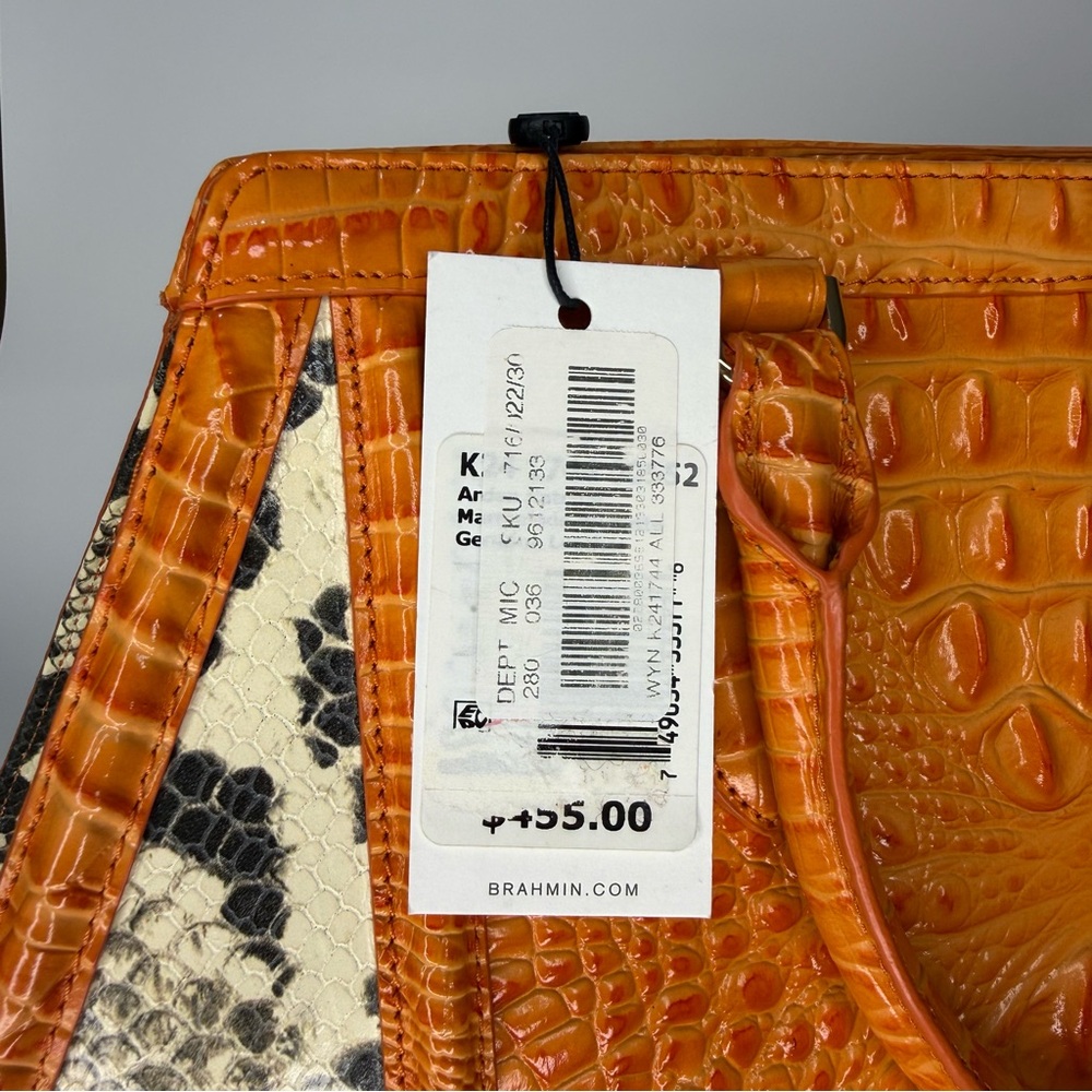 Brahmin Arden Satchel Marmalade Wynette Shoulder Bag Authentic Brand New Rare - Picture 6 of 10